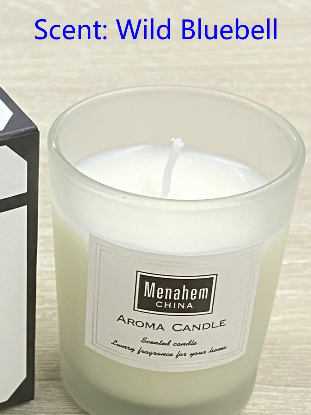 NEW Menahem Natural Soy Aroma Therapy Candle - Wild Bluebell